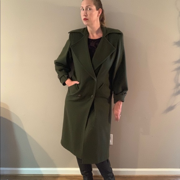 Vintage Jackets & Blazers - Vintage 80s Beau Brem Wool Trench Coat